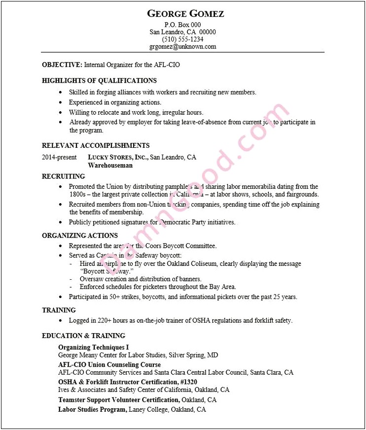 Resume Sample That Features Skills And Qualifications
