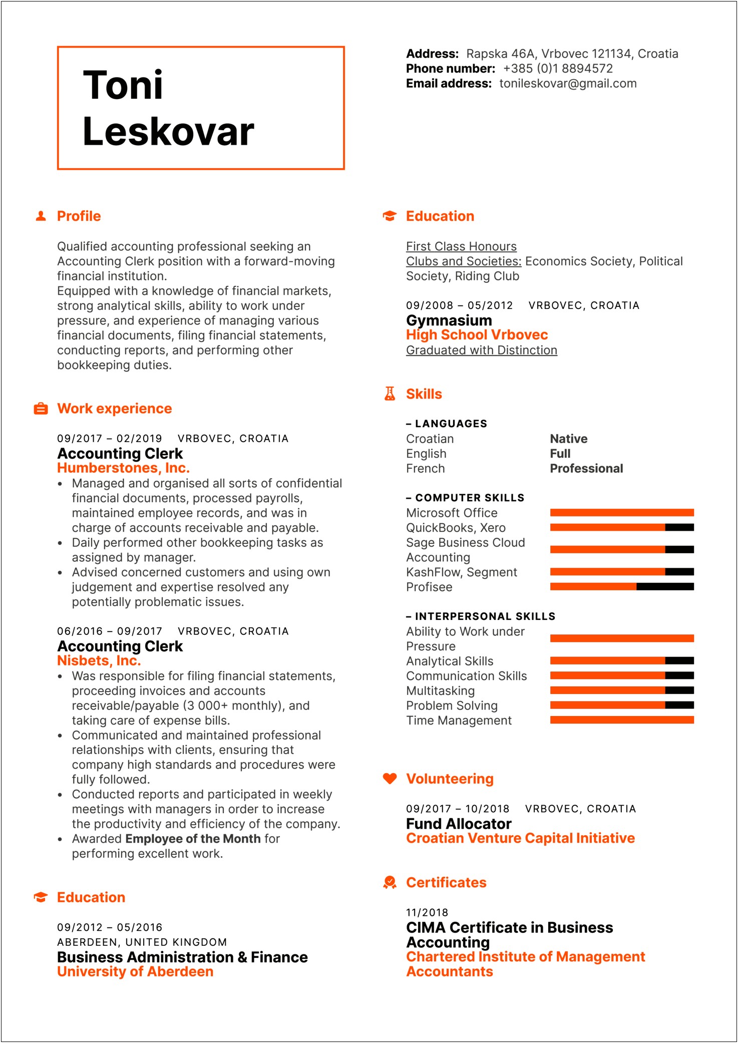 Resume Samples For Accounts Receivable Manager