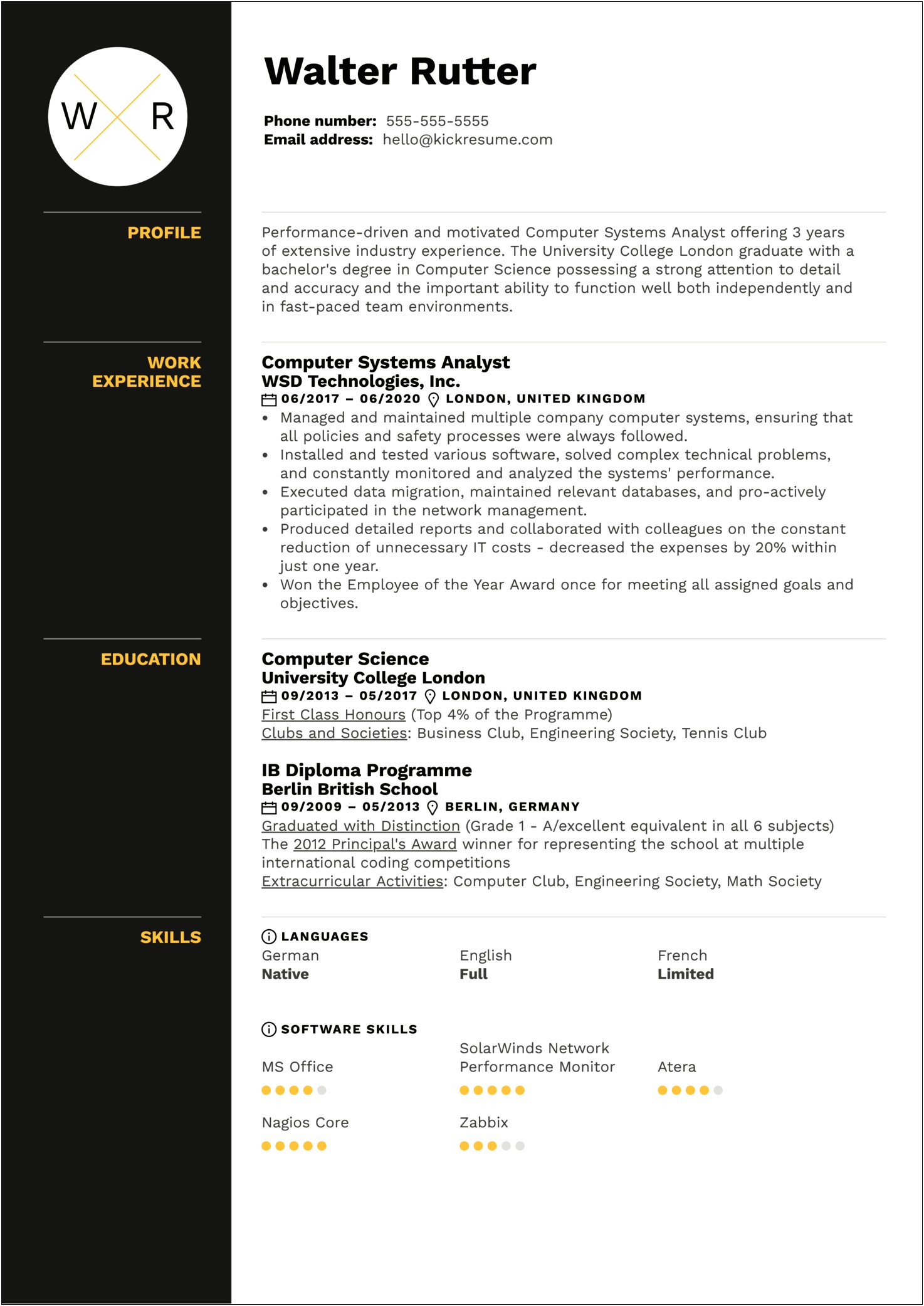 Resume Samples For Business System Analyst