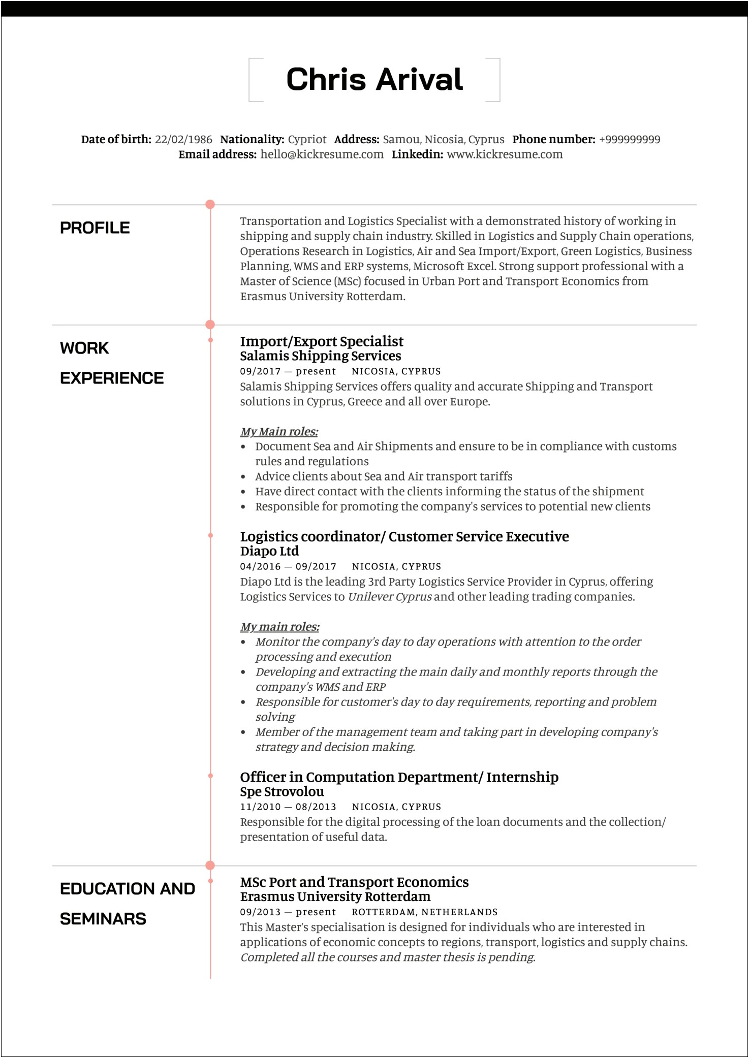 Resume Samples For Document Control Specialist