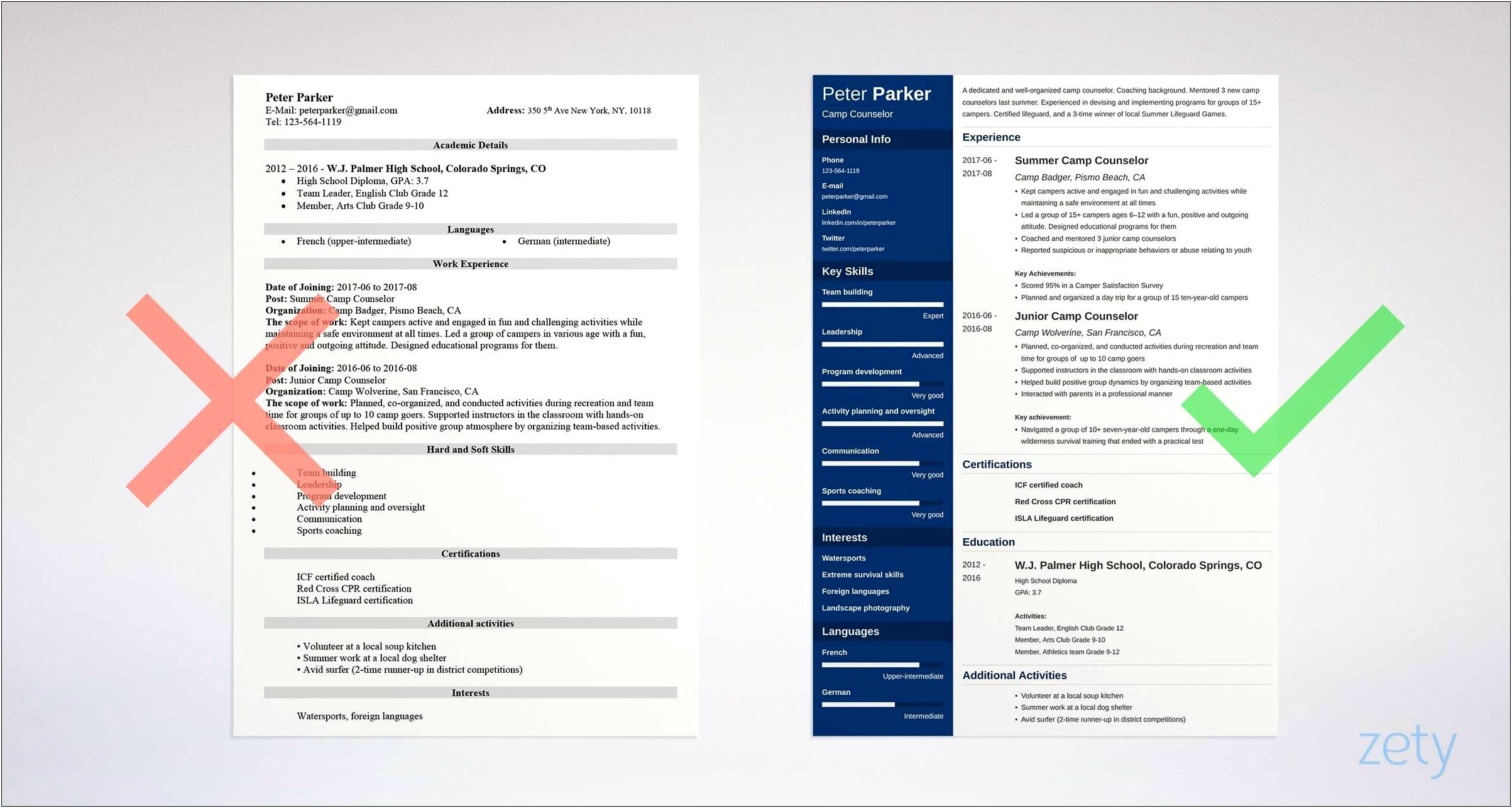 Resume Samples For Youth Development Counselor