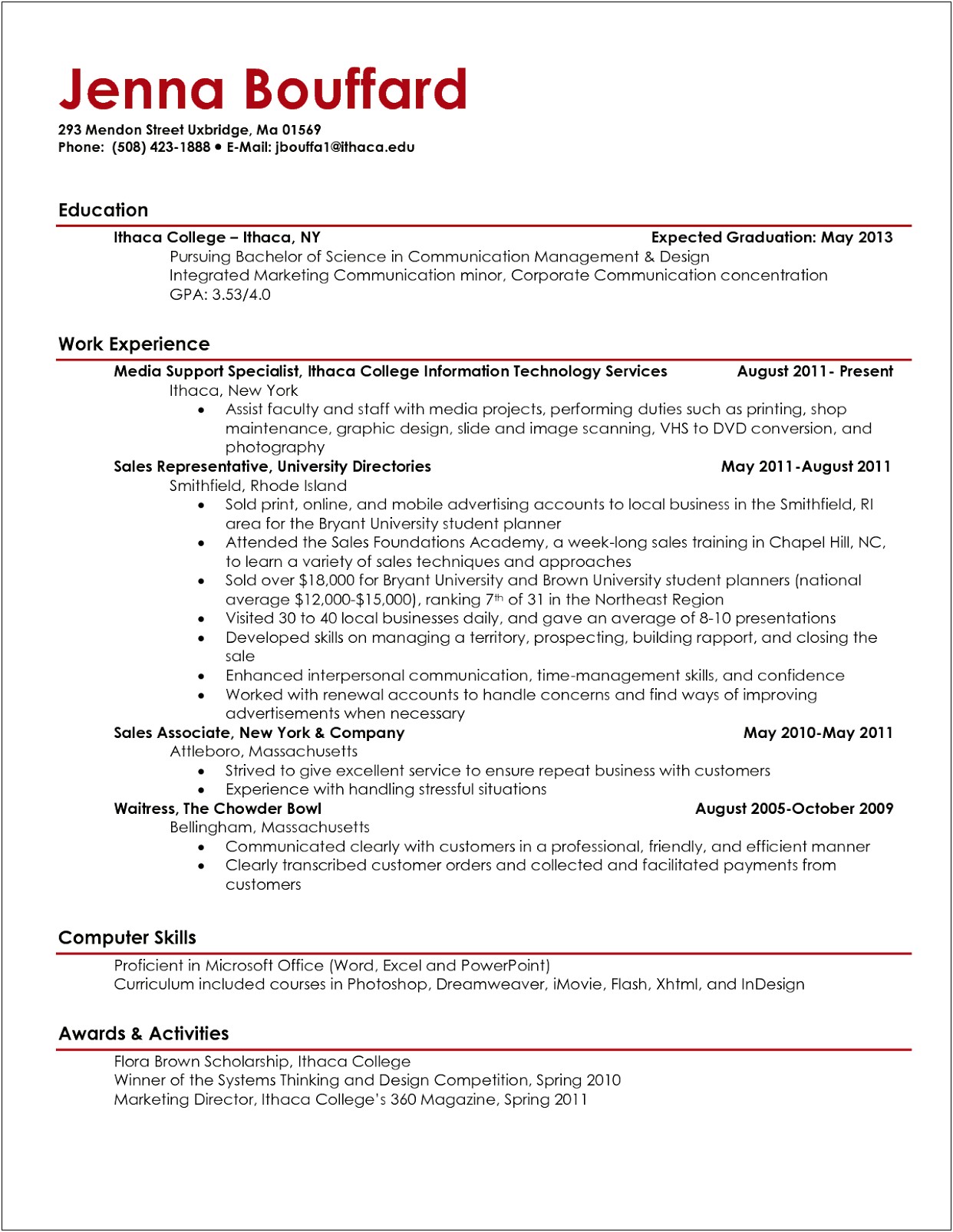 Resume Should I Put Community College