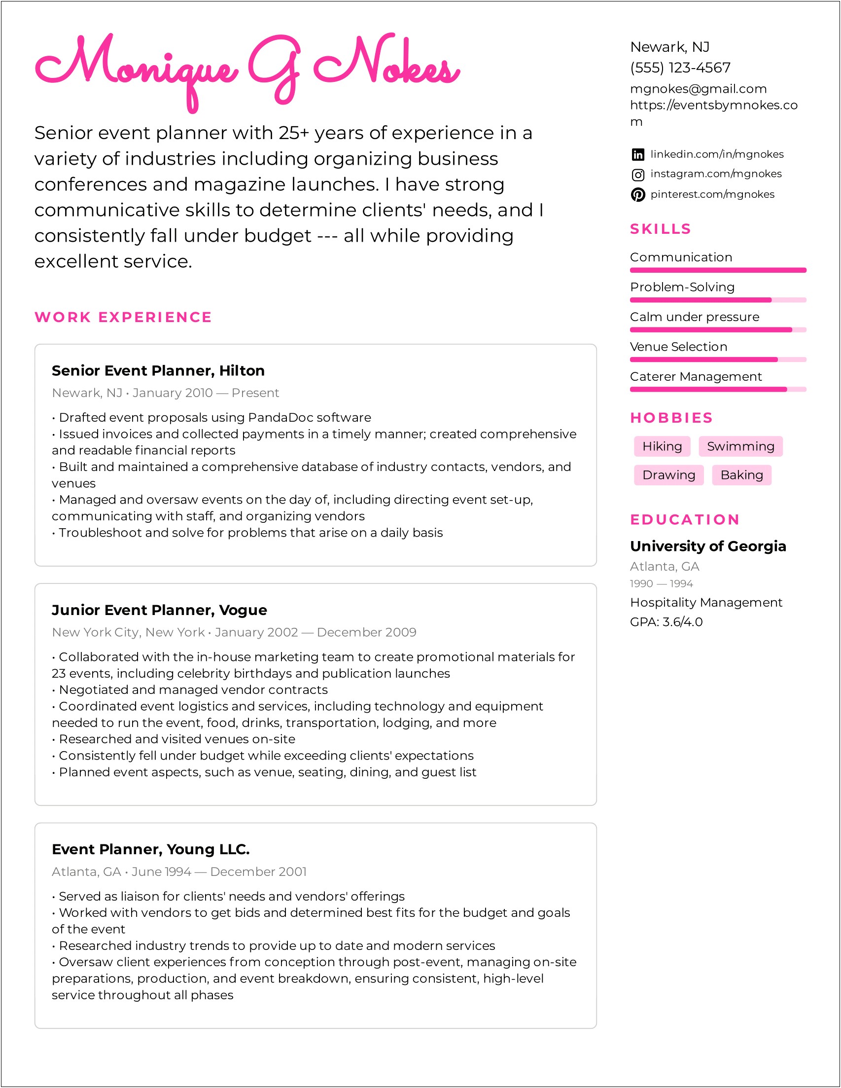Resume Skills Section Example Customer Service
