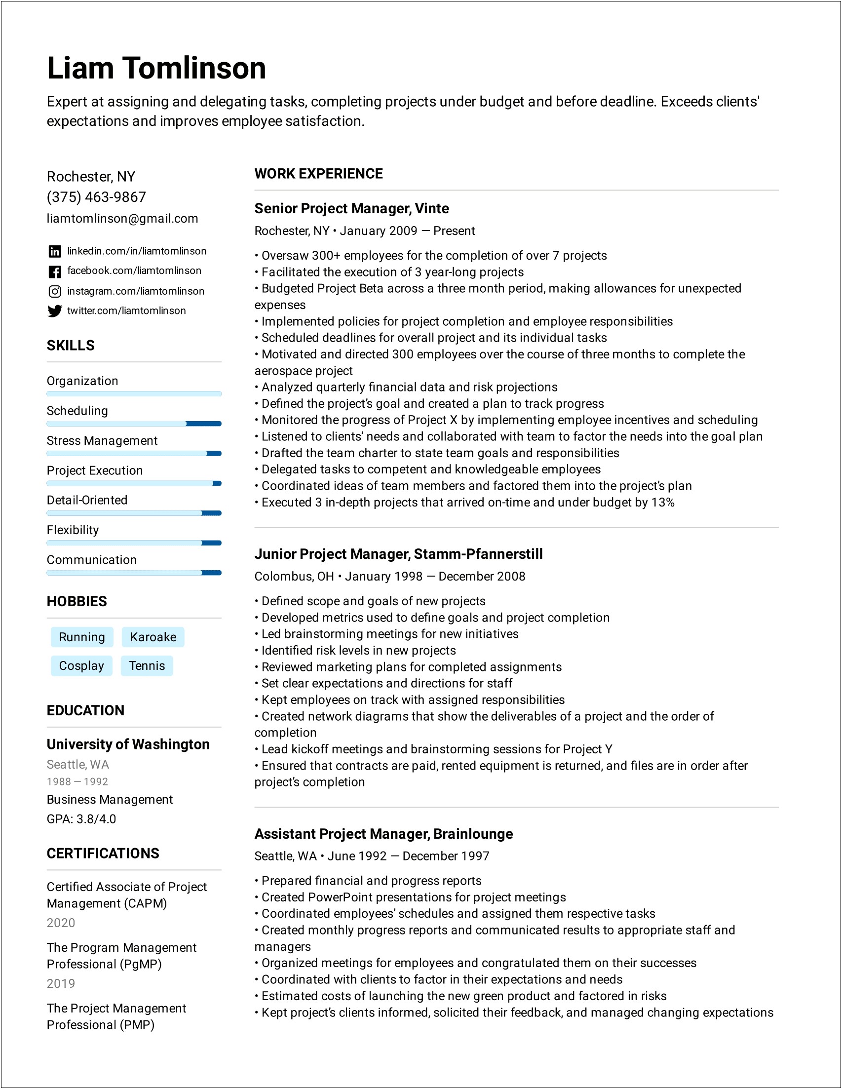 Resume Statement Of Purpose For Management