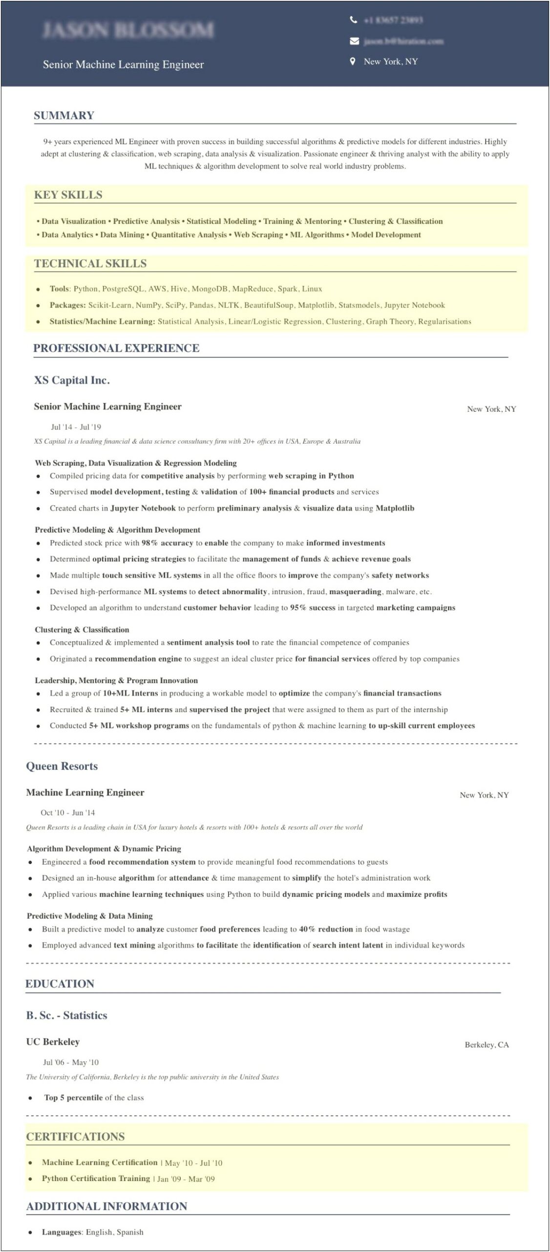 Resume Summary A Computer Graduate Student