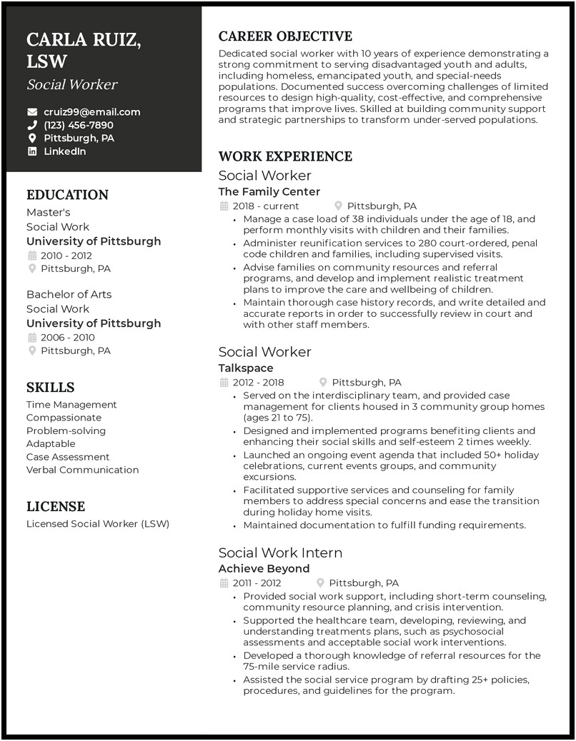 Resume Summary Examples For Residential Counselor