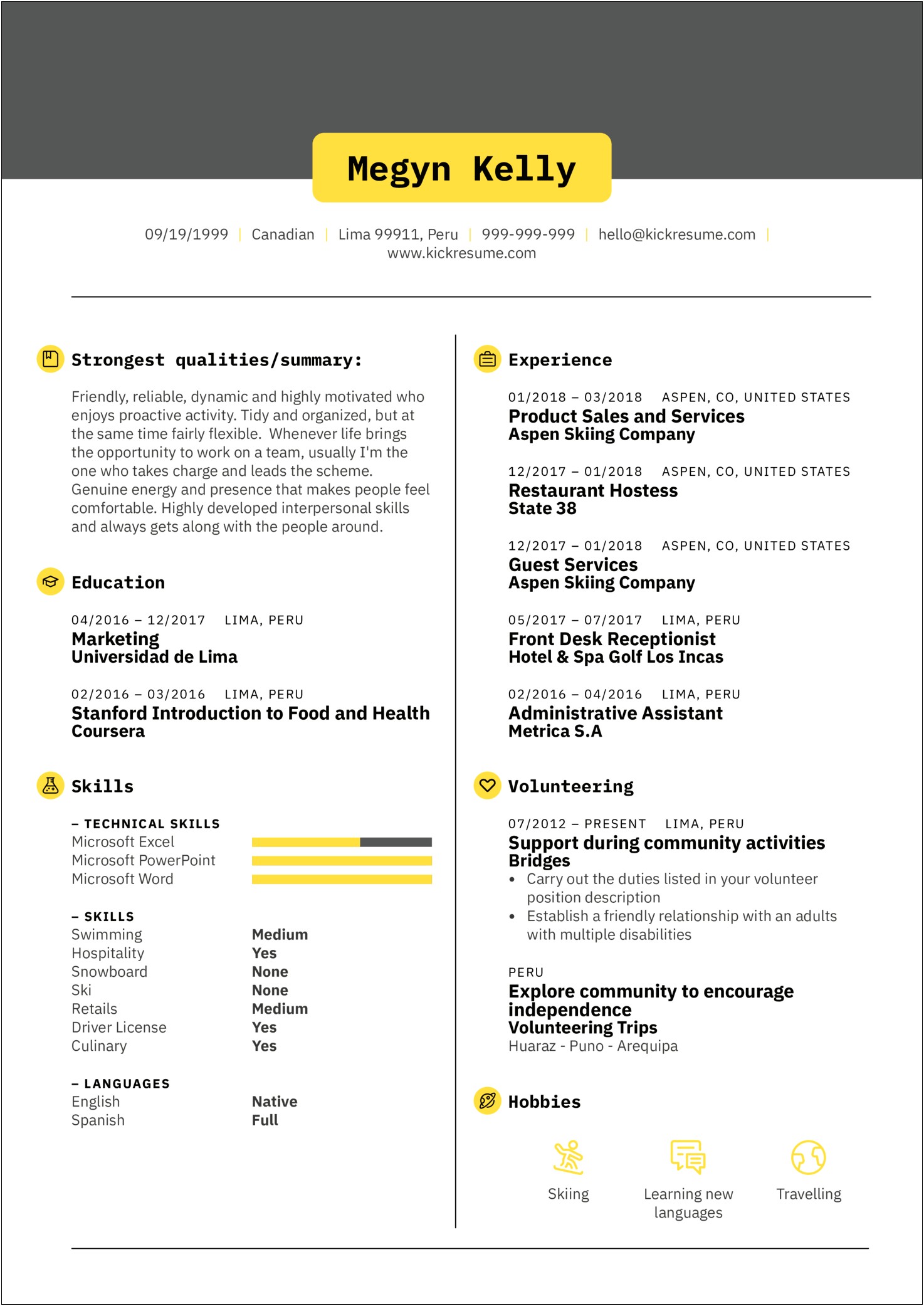 Resume Summary Examples For Spa Receptionist