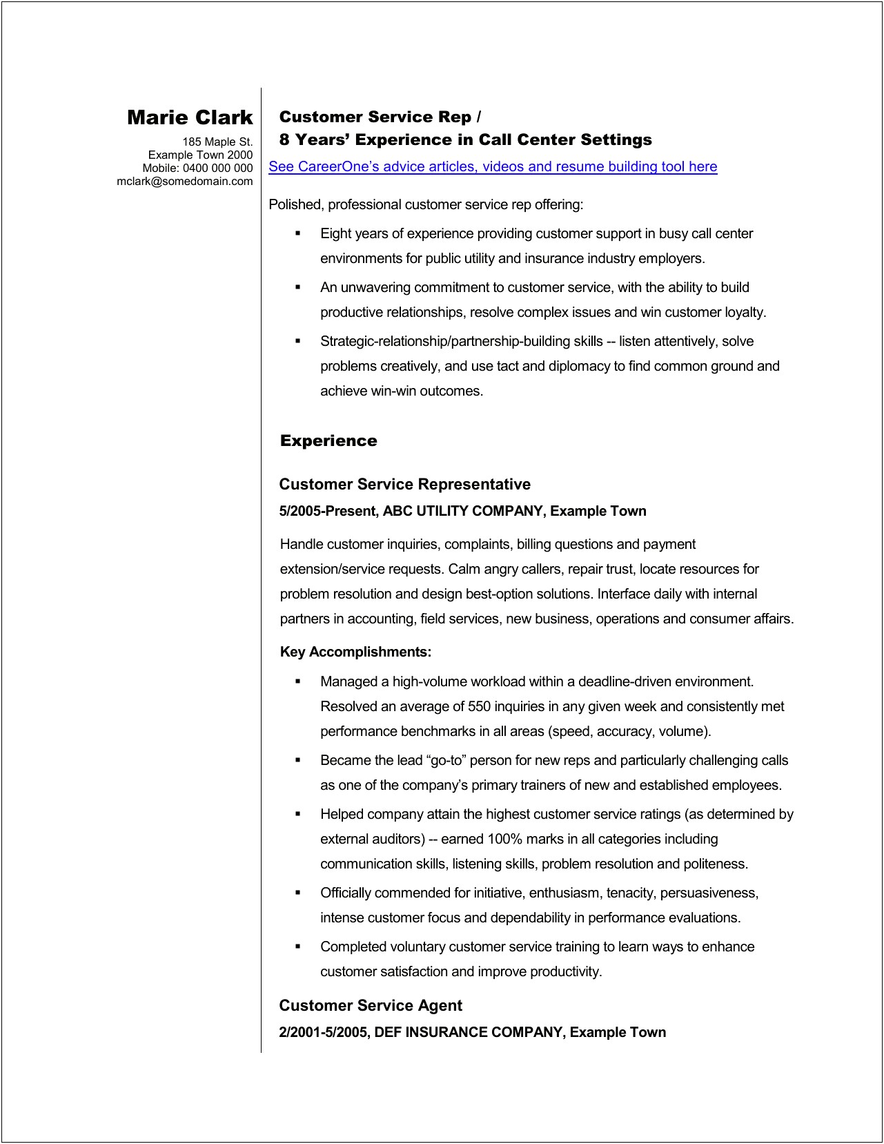 Resume Summary For Retail Field Service Representative