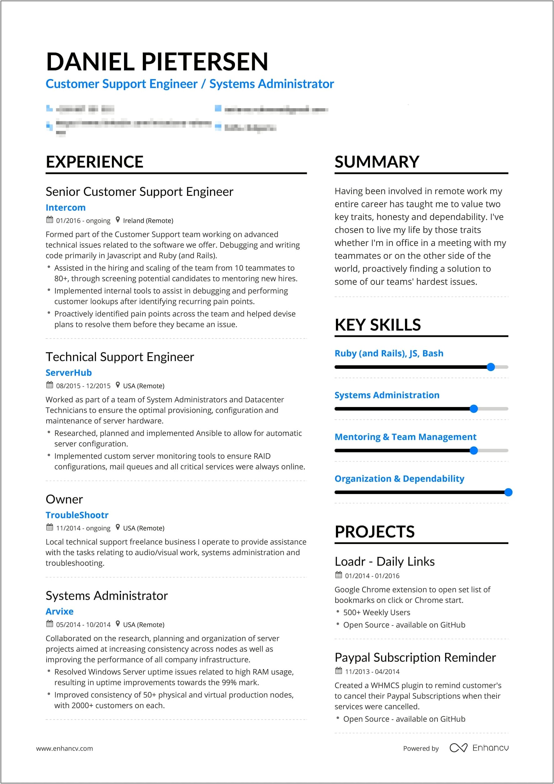 Resume Summary Statements About Personal Values And Traits