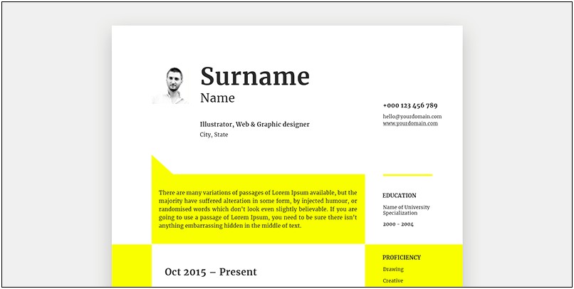 Resume Template For Word With Sidebar