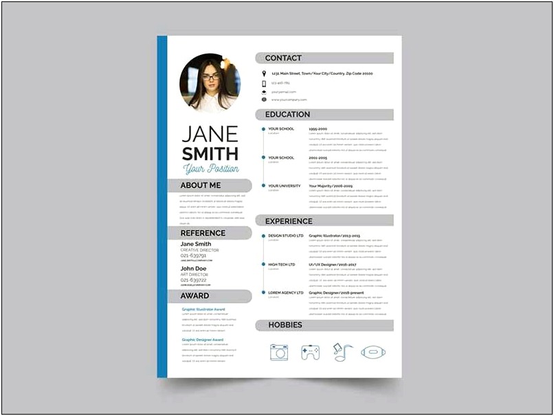 Resume Template Free Download With Photo