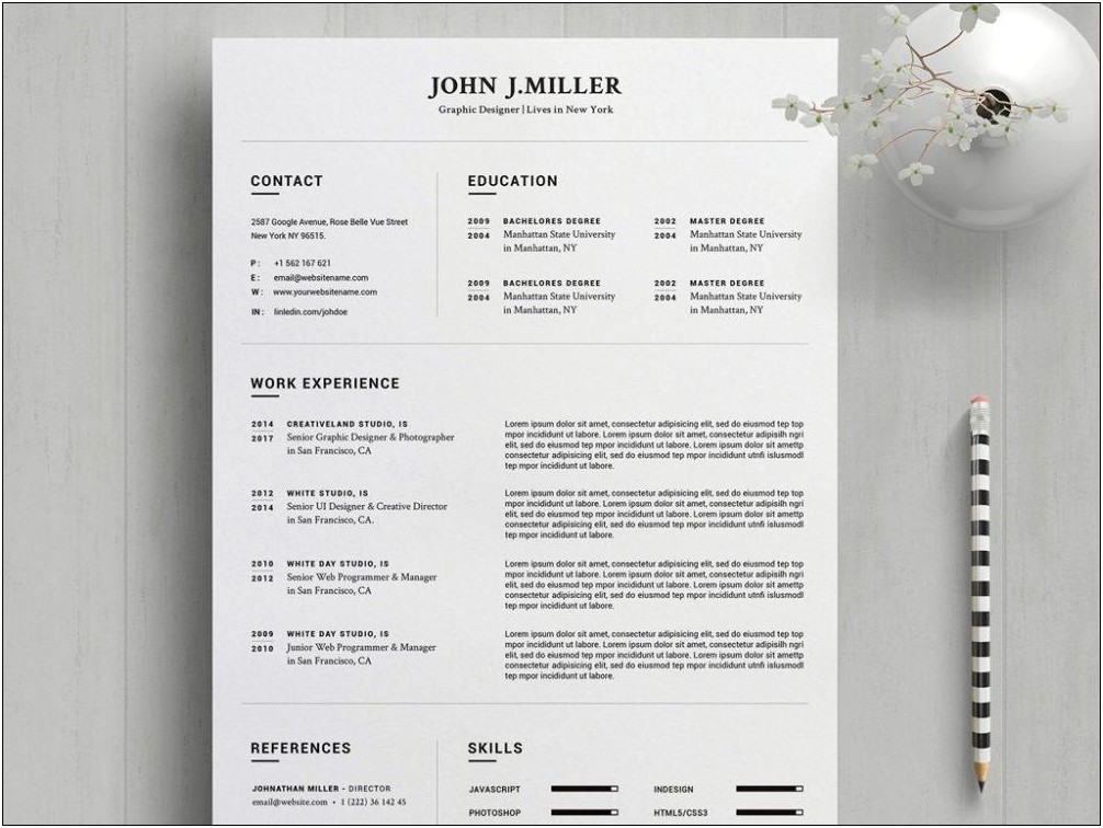 Resume Template With Photo Insert Free