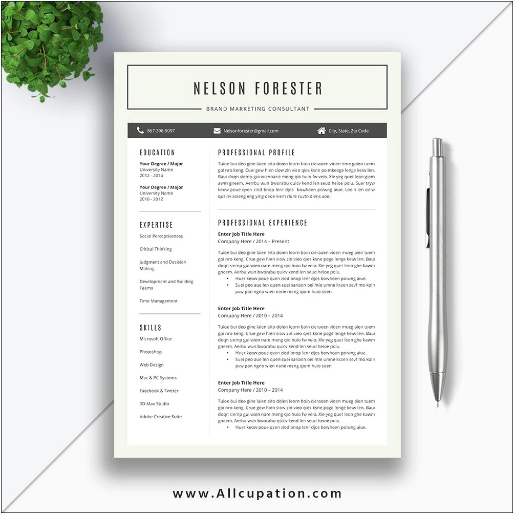 Resume Templates For College Students For Microsoft Word