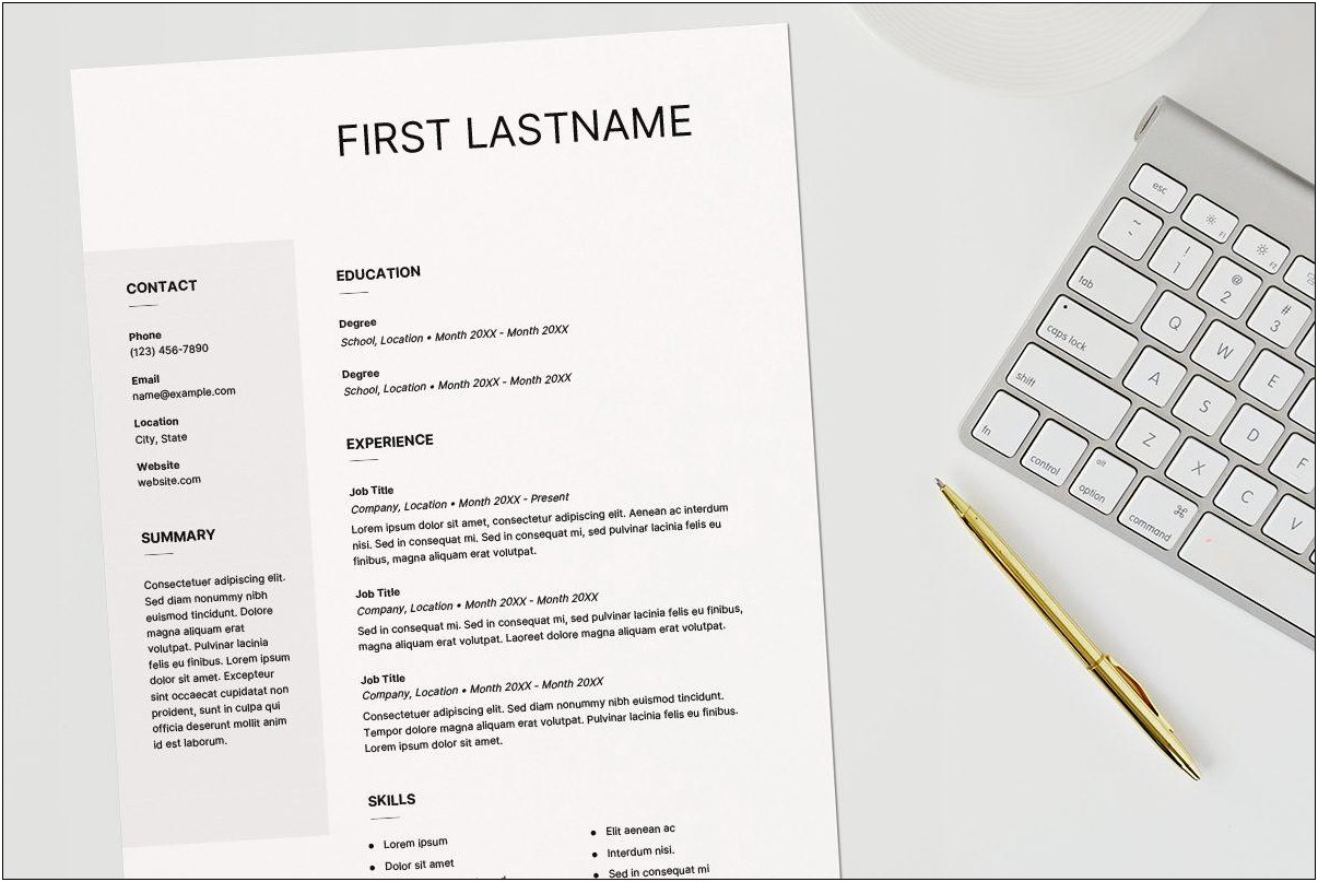 Resume Templates For Computer Entry Level Jobs