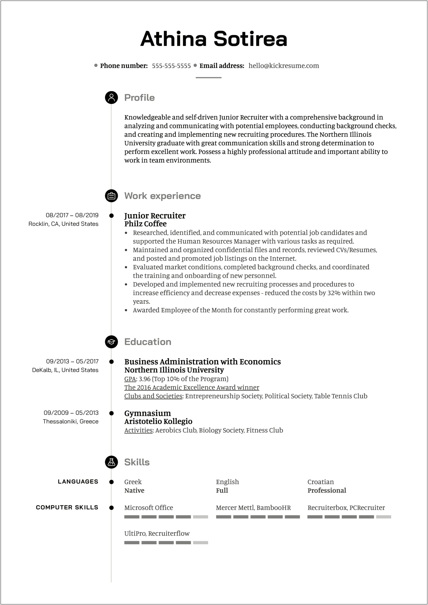 Resume Templates For Talent Acquition Manager