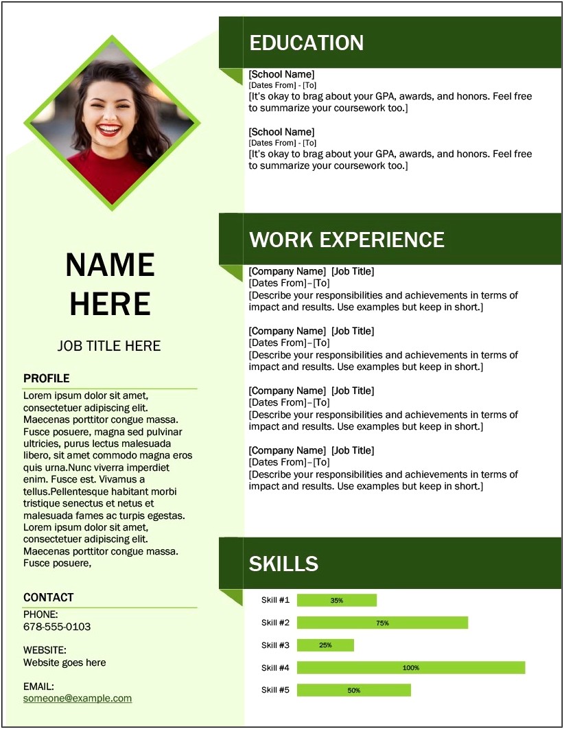 Resume Templates Free Download Word Document