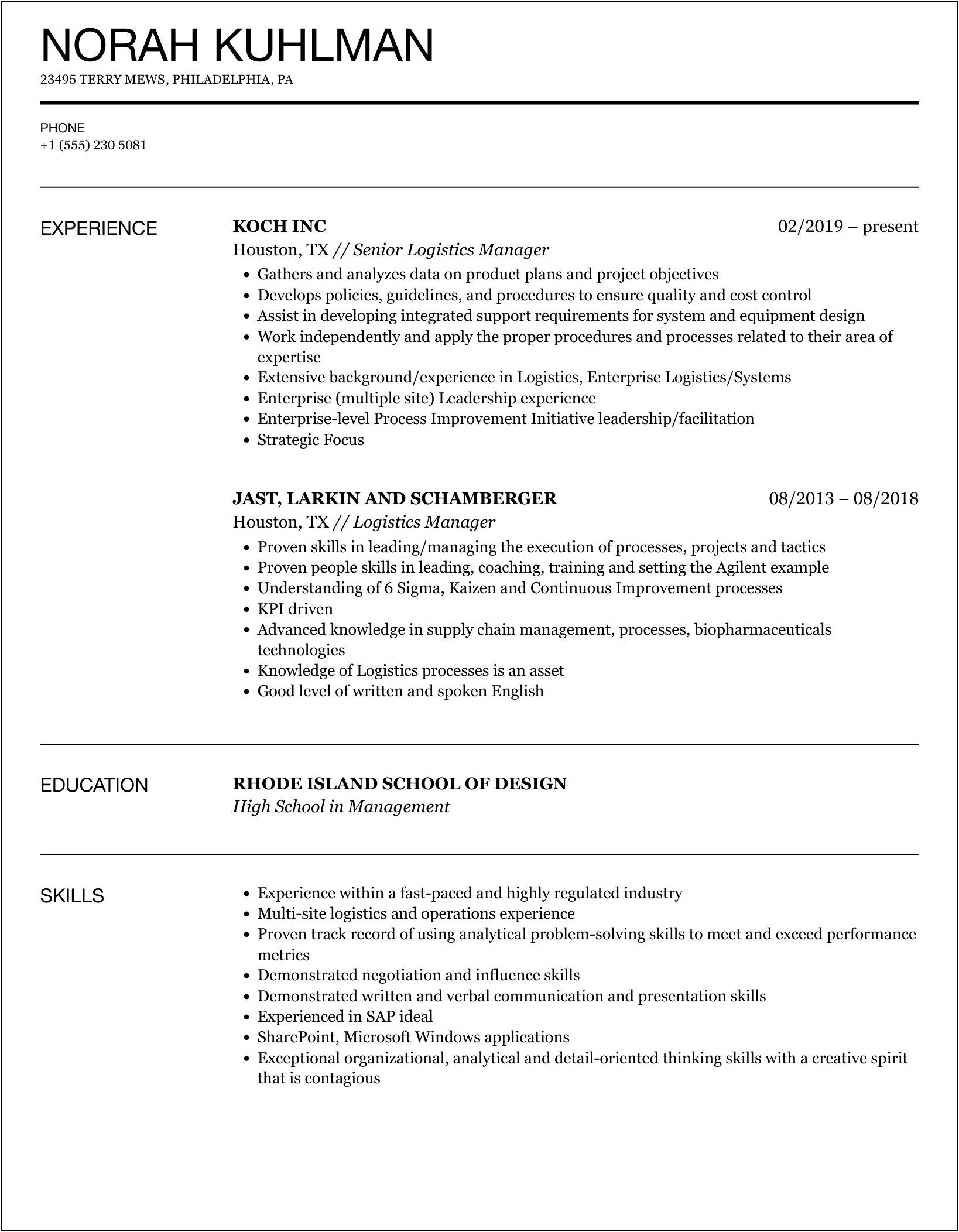 Resume Templates Free For Lowes Home Improvement Store