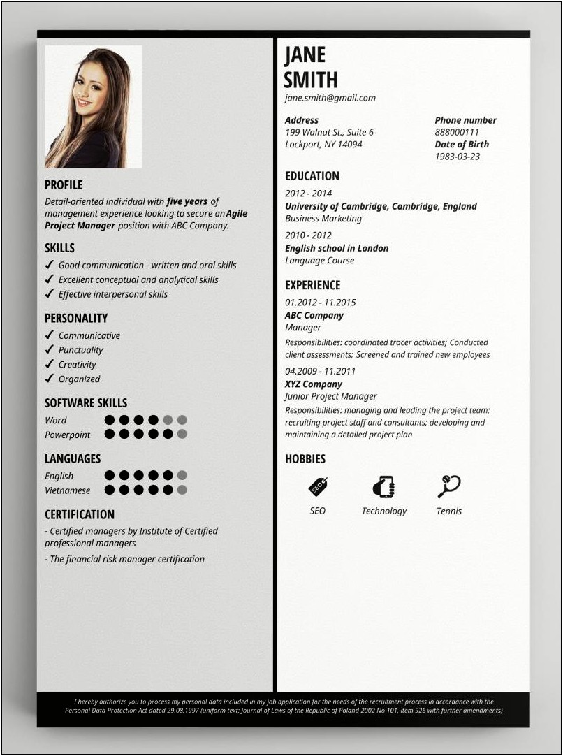 Resume Templates To Download That Are Safe