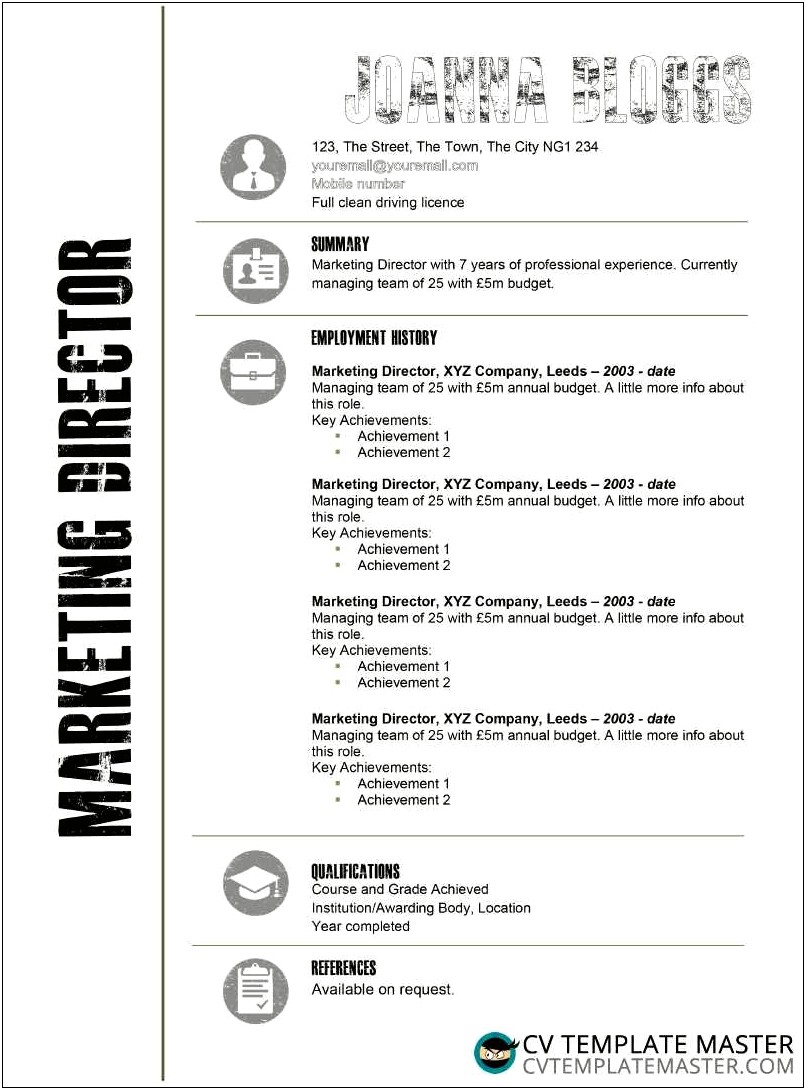 Resume Templates Word 2003 Free Downloads