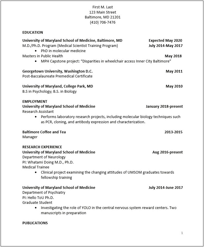 Resume Vs Cv For Medical School