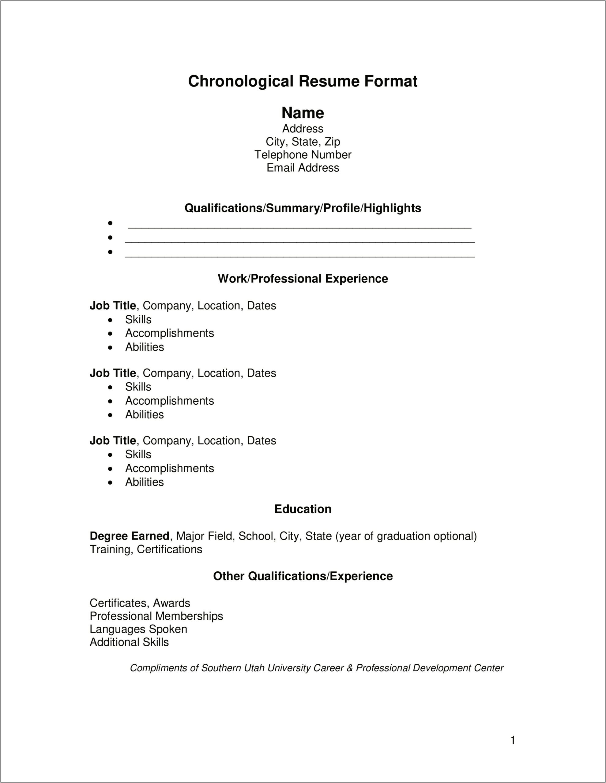 Resume With Skills In Work History