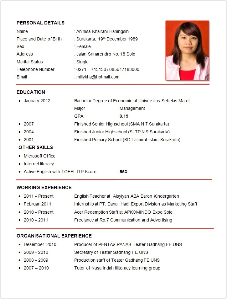Resume Work Experience Or Education First