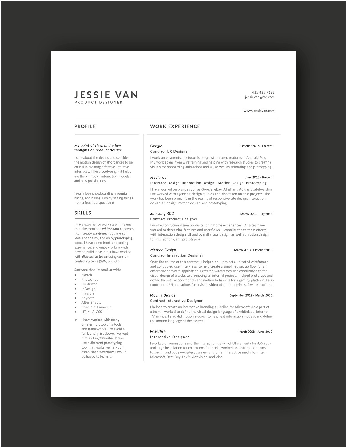 Resume Working As Part Of A Team