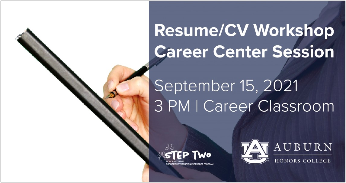 Resume Writing And Cover Letter Workshop In Auburn