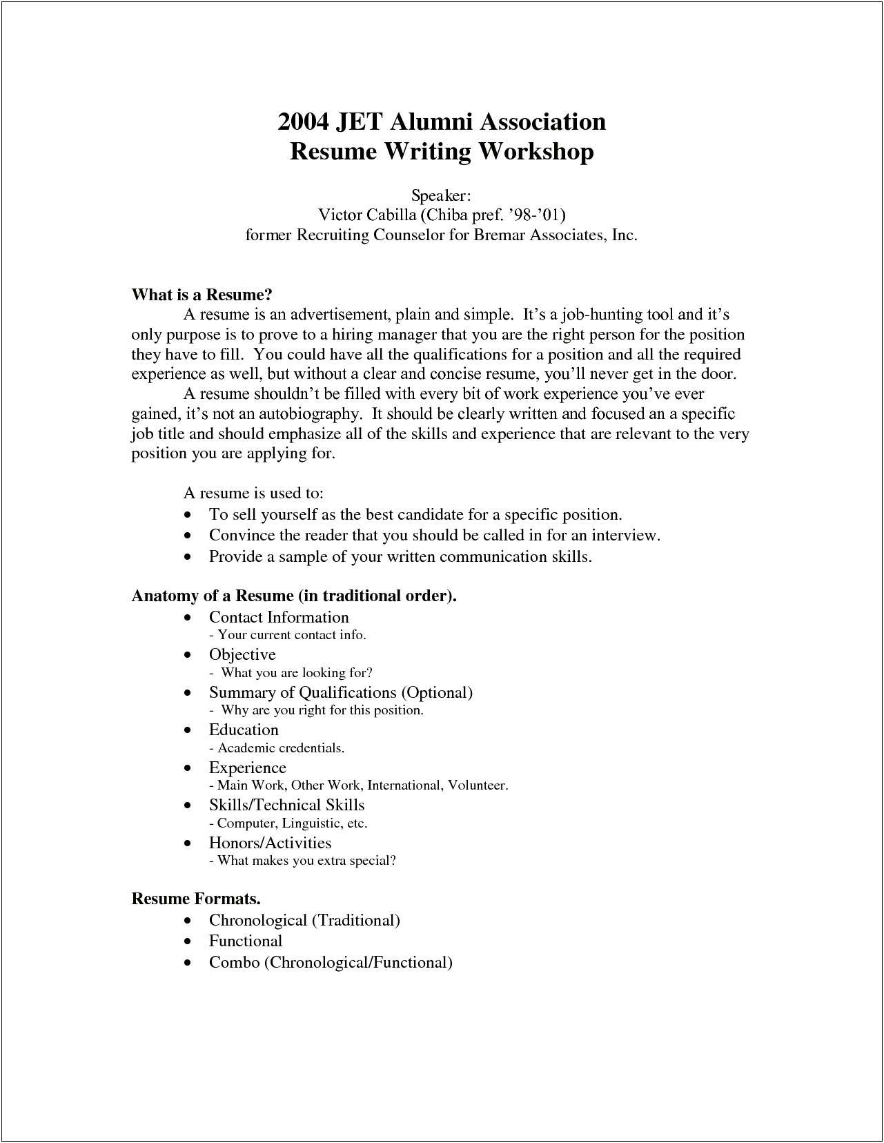Resume Writing For Students With Little Experience