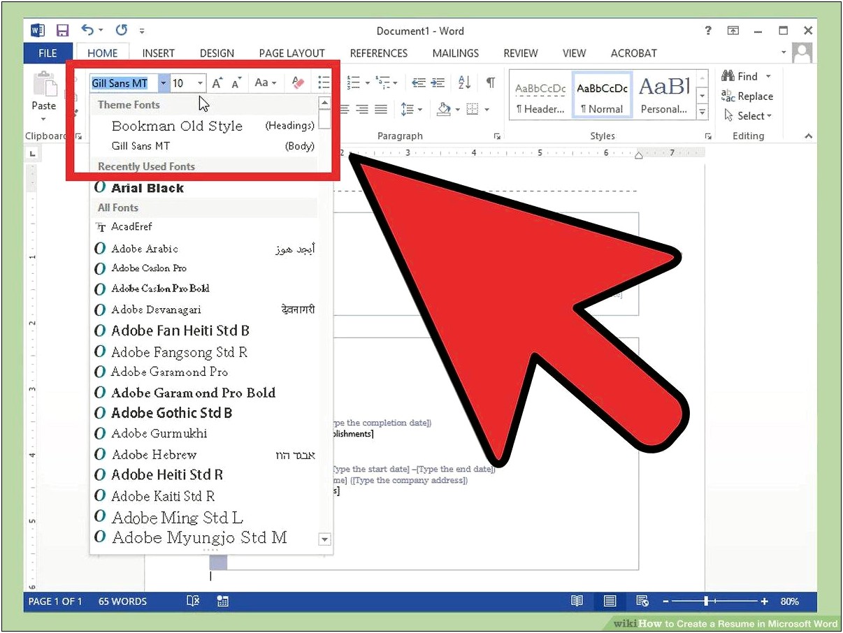 Resumes And Letters In Microsoft Word 2000