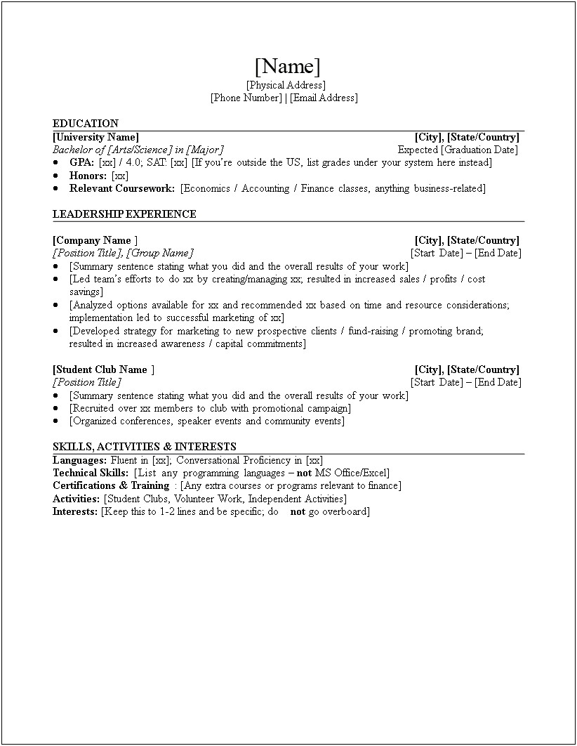 Resumes For Entry Level Office Job