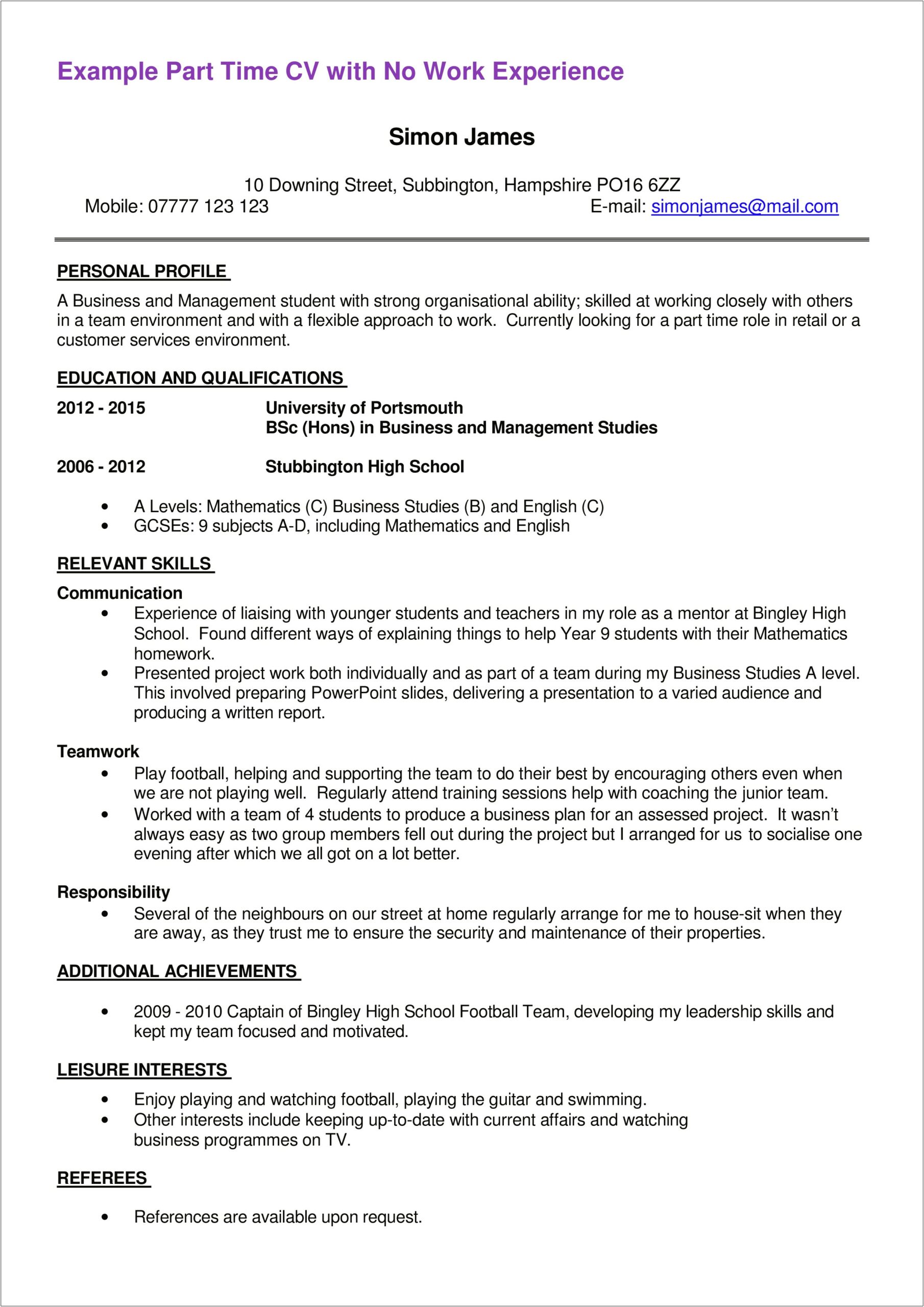 Resumes For Retirees Looking For Part Time Work