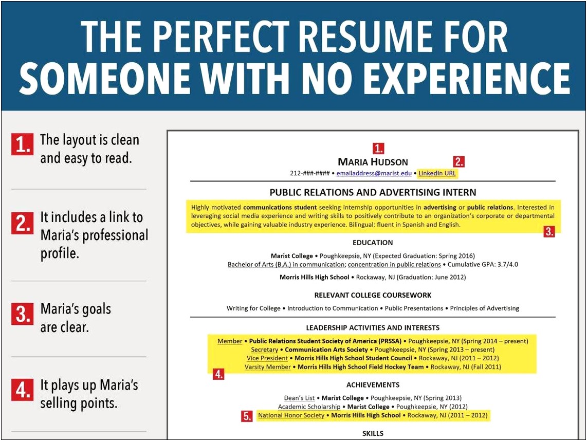 Resumes For Students With Little Work Experience