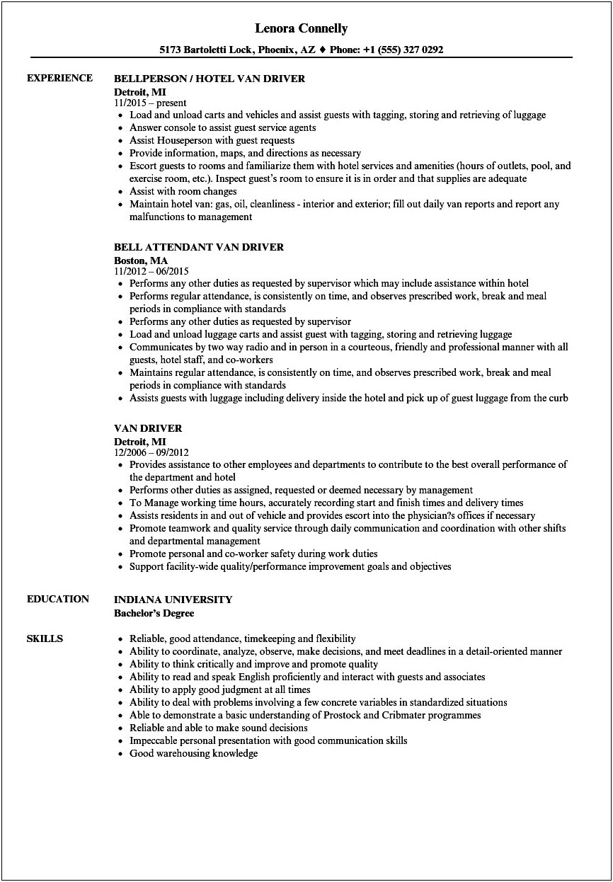 Retired School Bus Driver Resume Objective