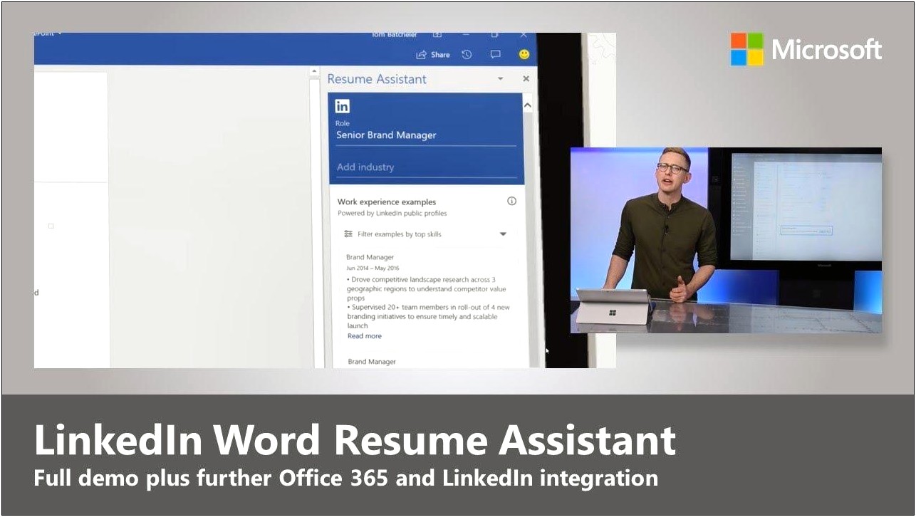 Review Linkedin Resume Assistant In Word