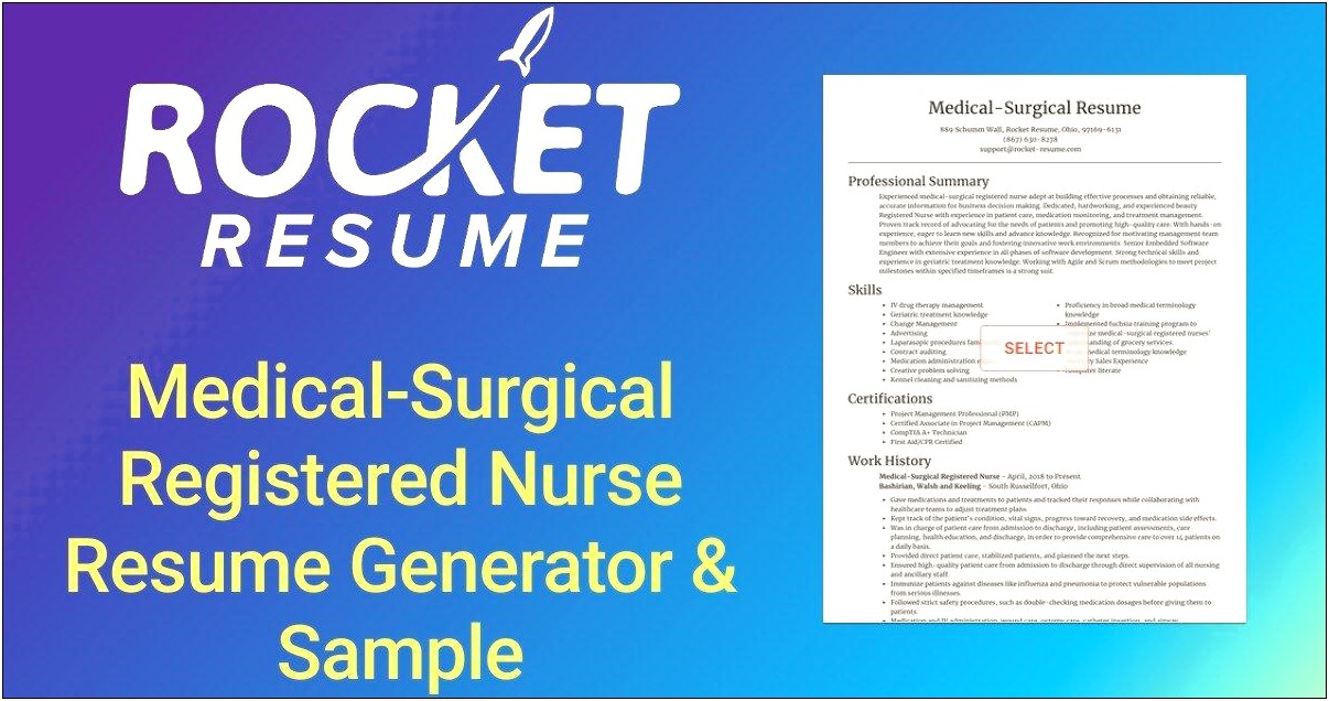 Rn Resume Sample Med Surg Certification Questions