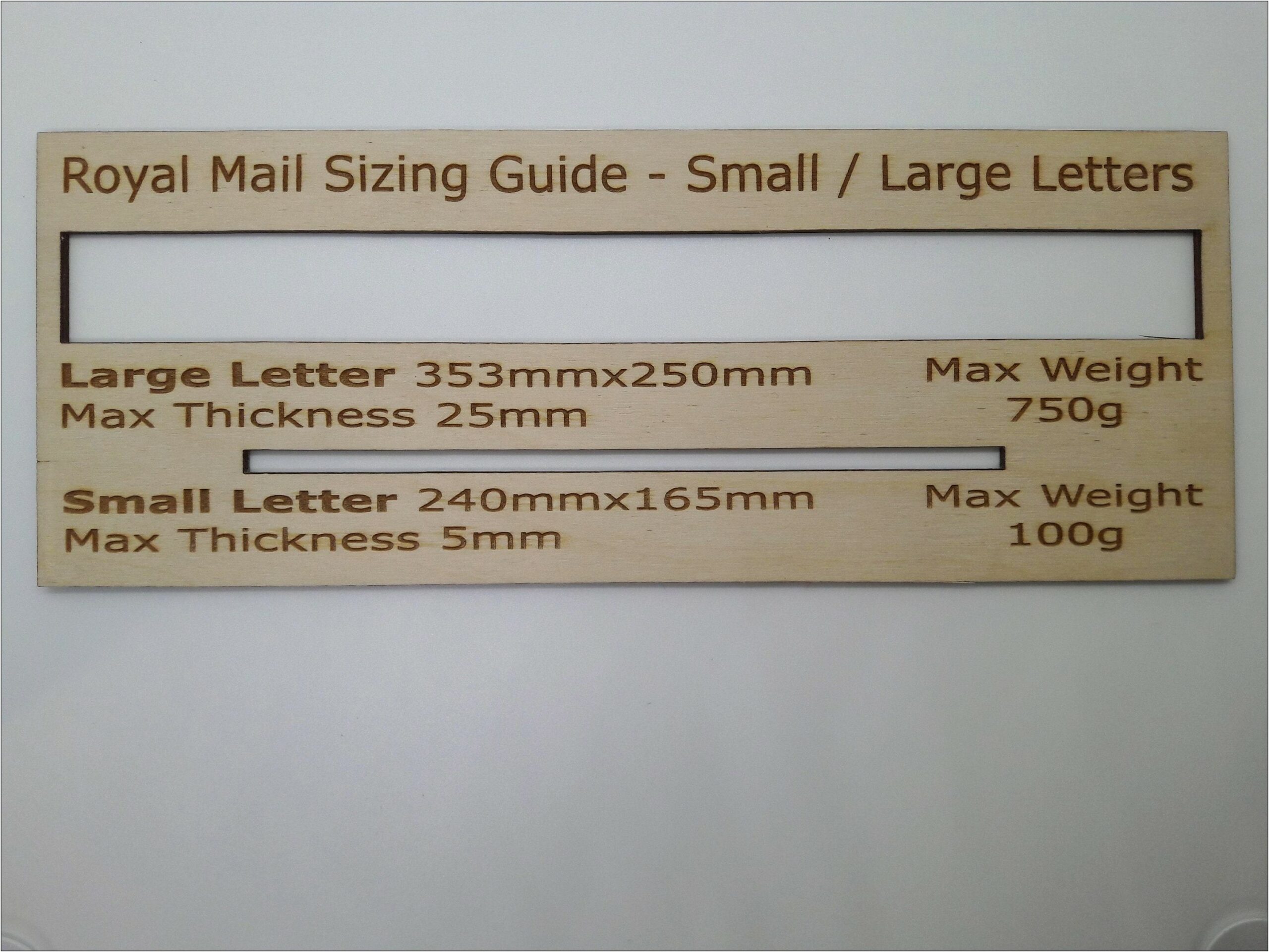 Royal Mail Size Guide Template Download