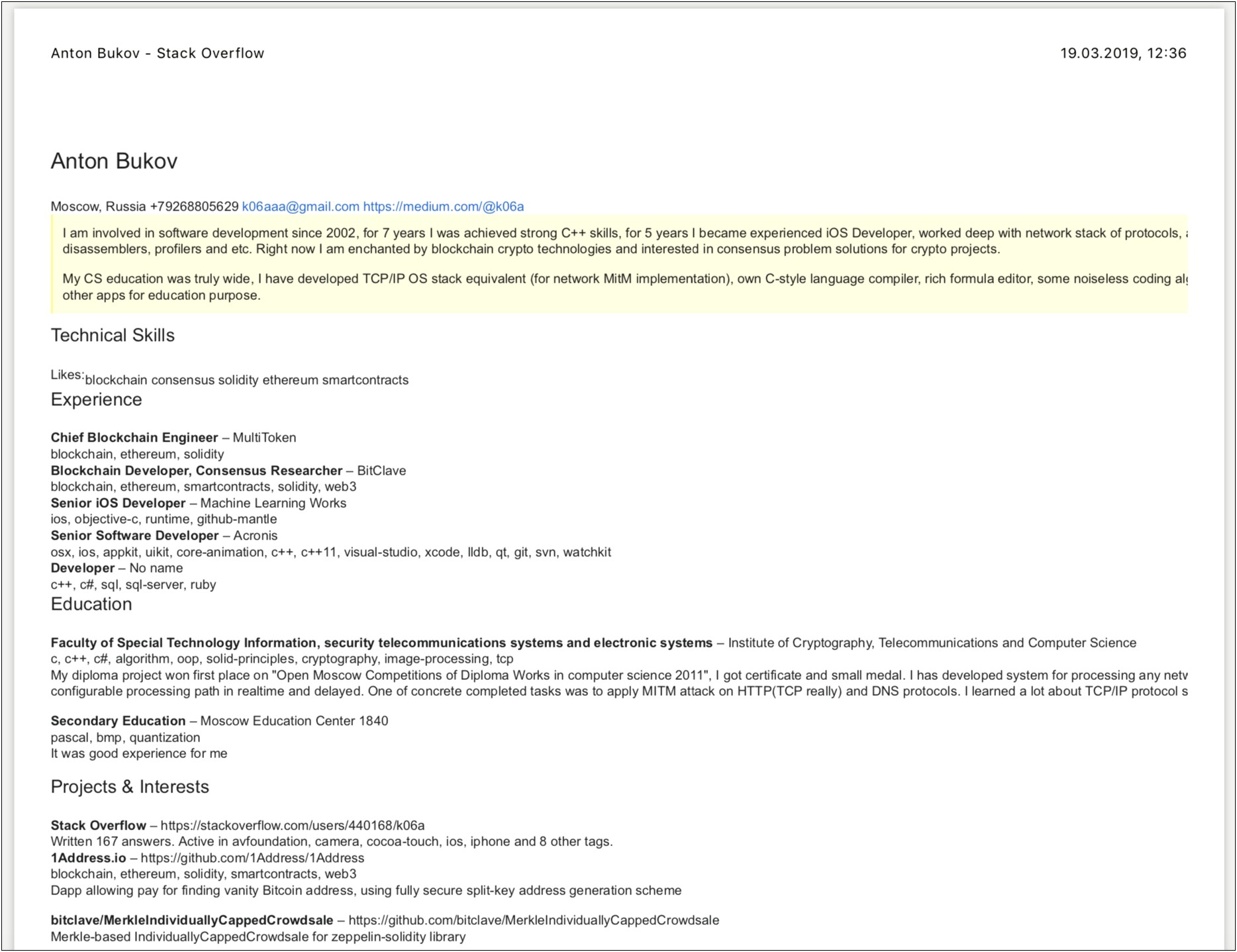 Safari Application Sql Server Experience Resume