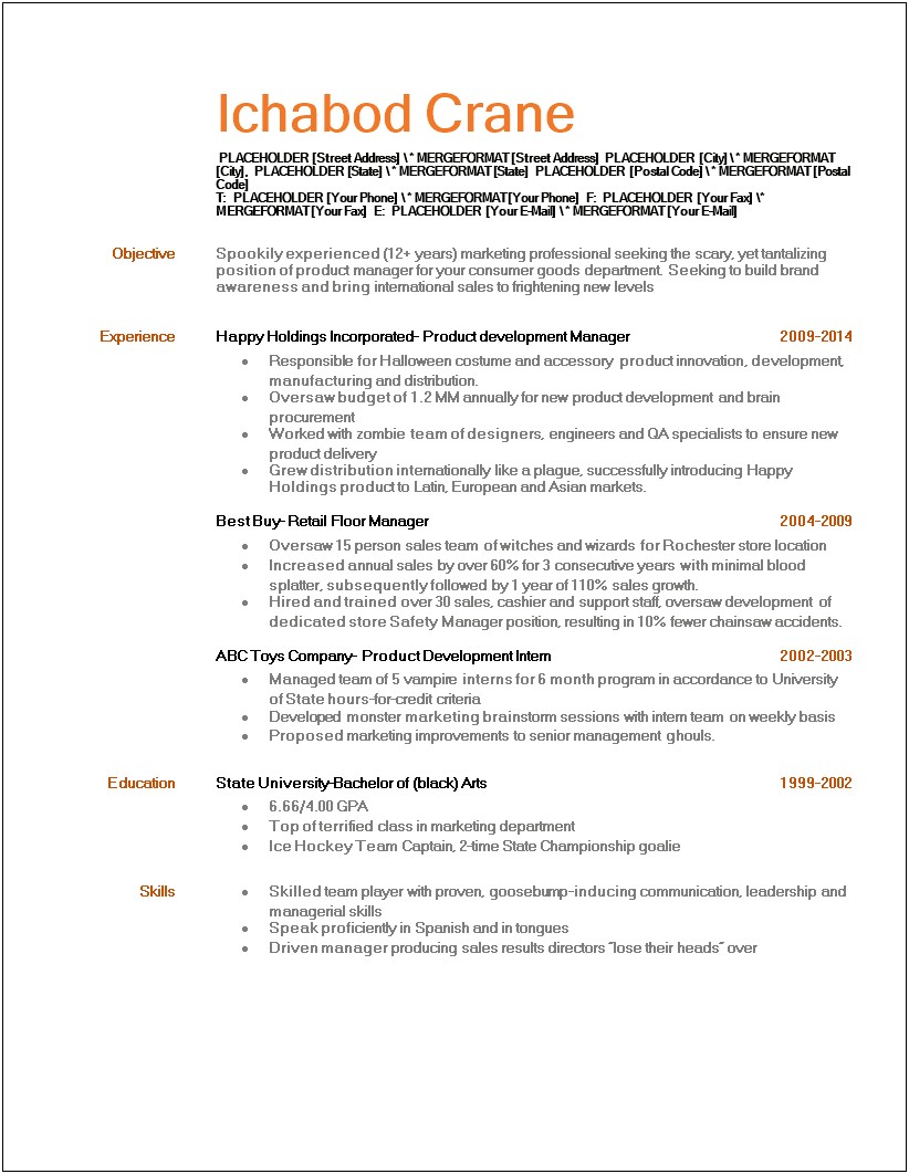 Sales Floor Job Description For Resume
