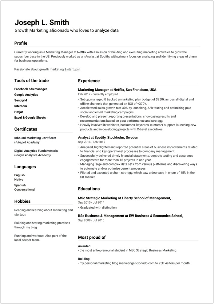 Sample 2 Page Digital Sales Resume