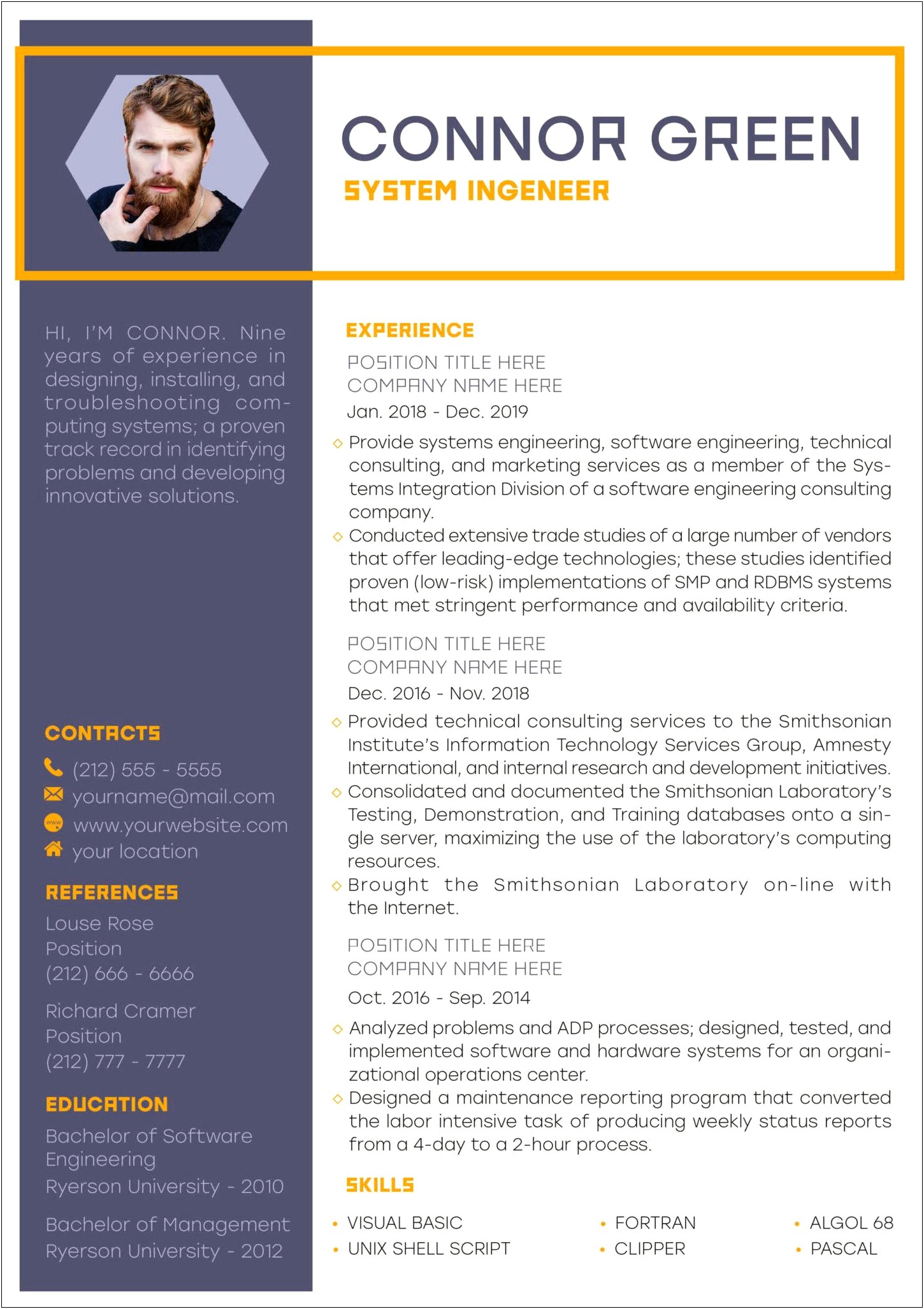 Sample 2 Page Resume Information Technology