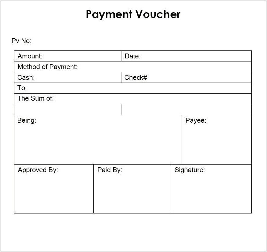 Sample About Petty Cash Voucher In The Resume