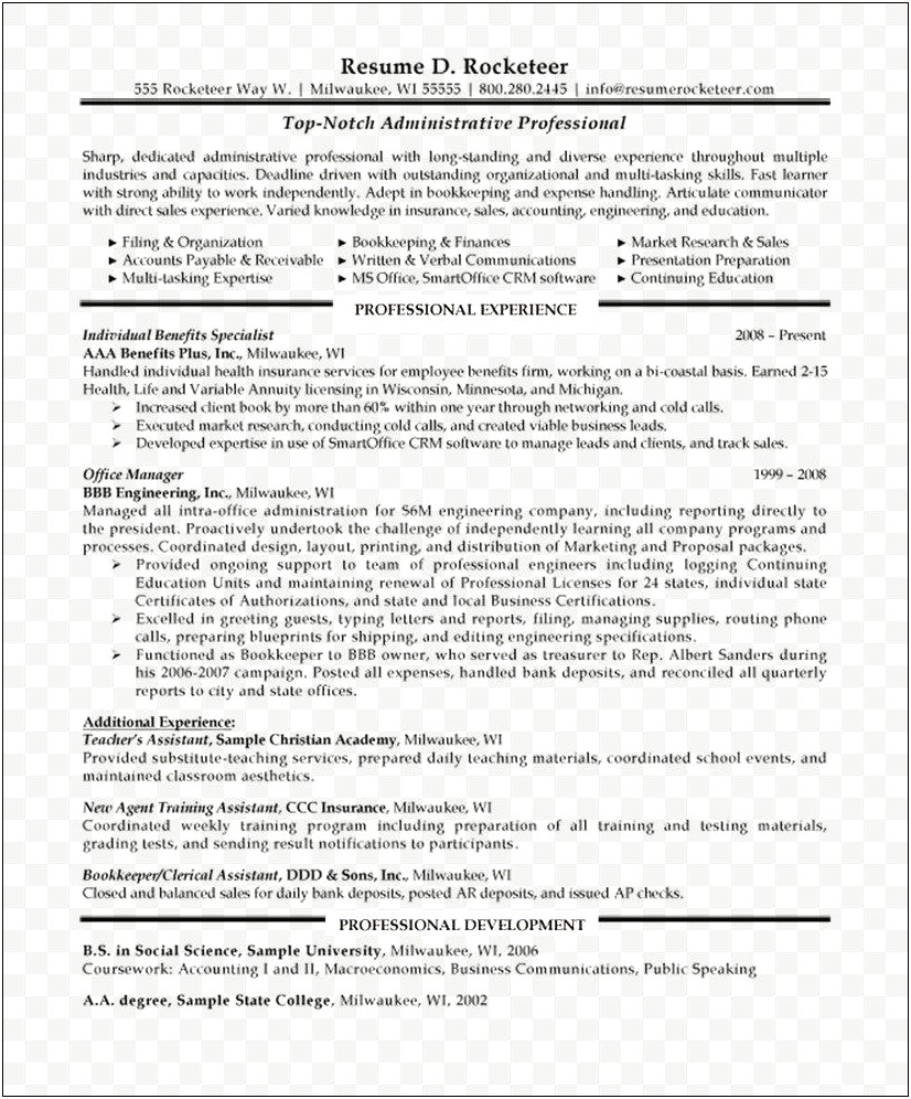 Sample Clerical Cover Letter For Resume