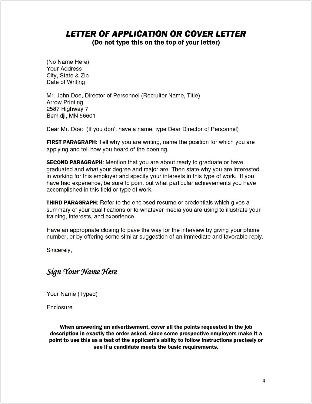 Sample Cover Letter For Resume No Contact Name