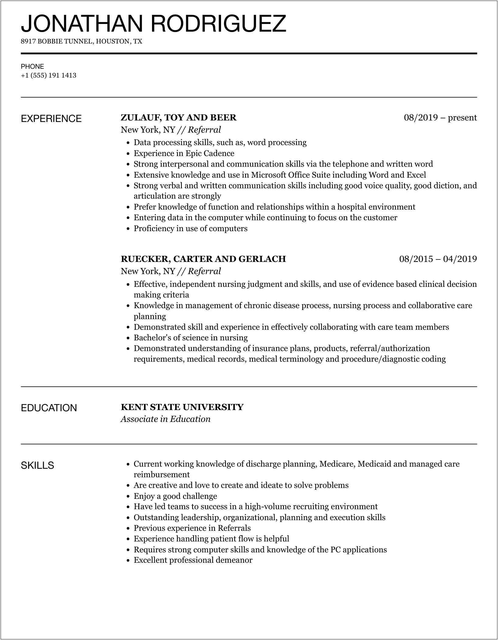 Sample Email To Send Resume To Referral