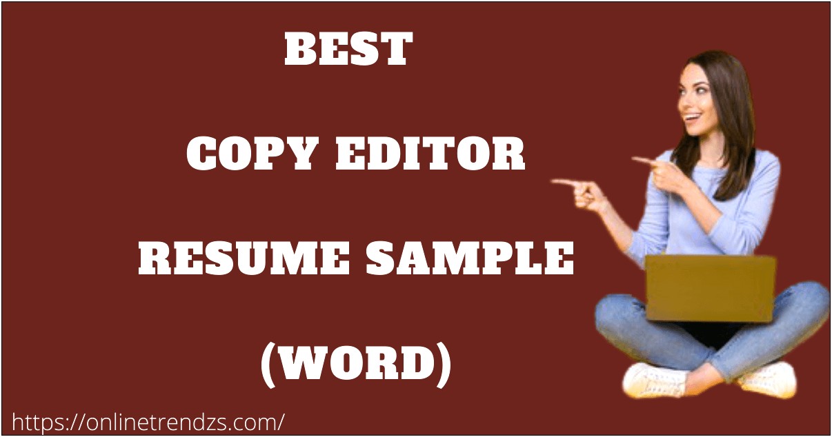 Sample Entry Level Copy Editor Resume