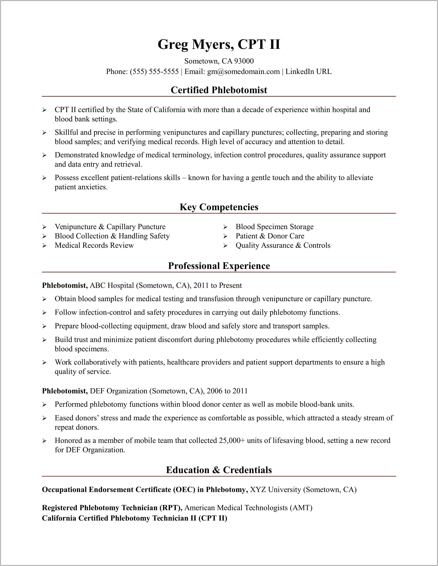 Sample Federal Resume Medical Support Assistant
