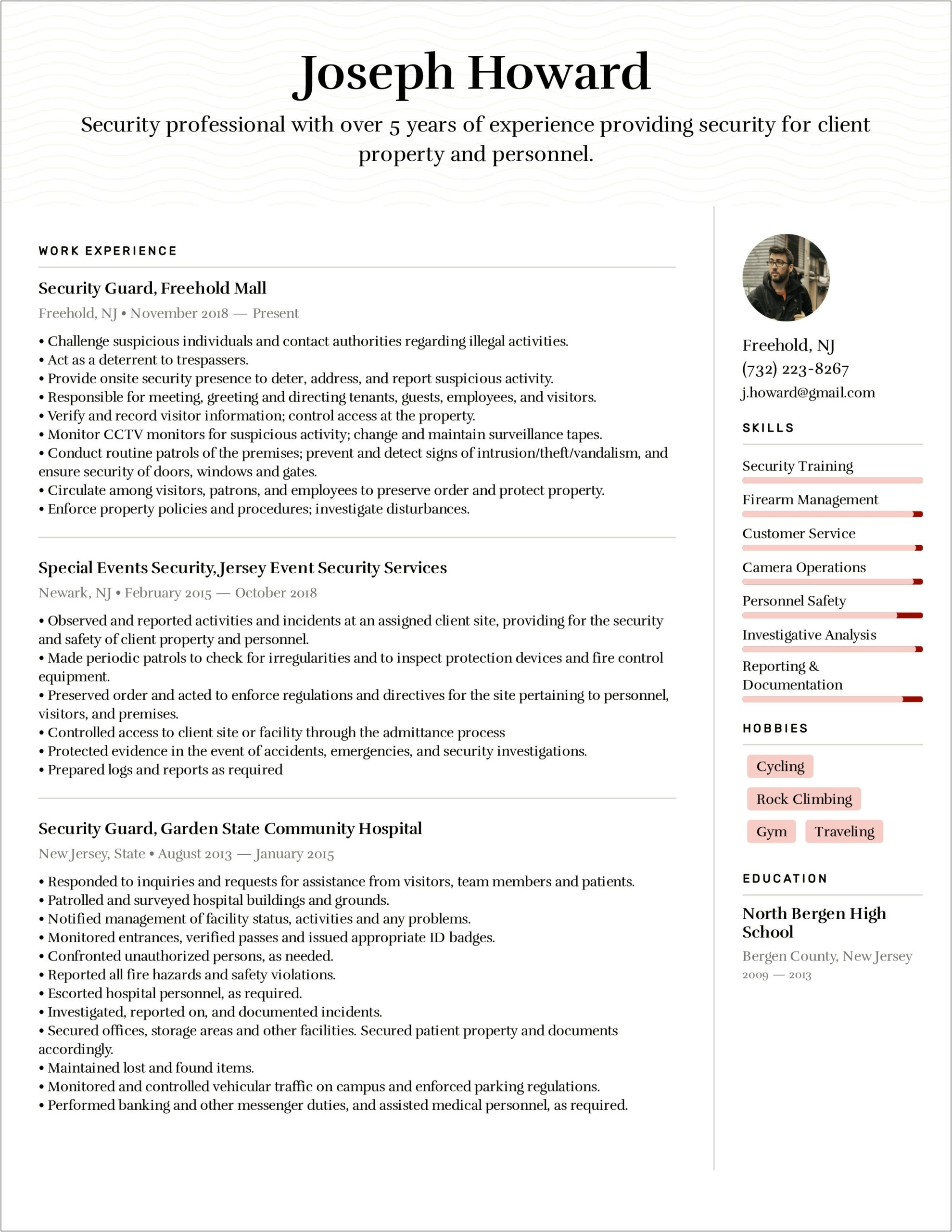 Sample Hobbies And Interests For Resume