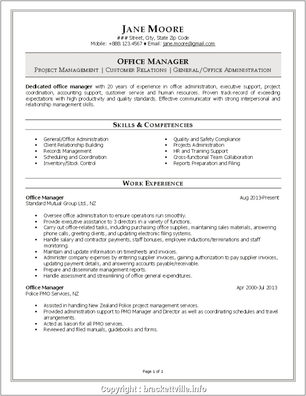 Sample It Service Desk Manager Resume