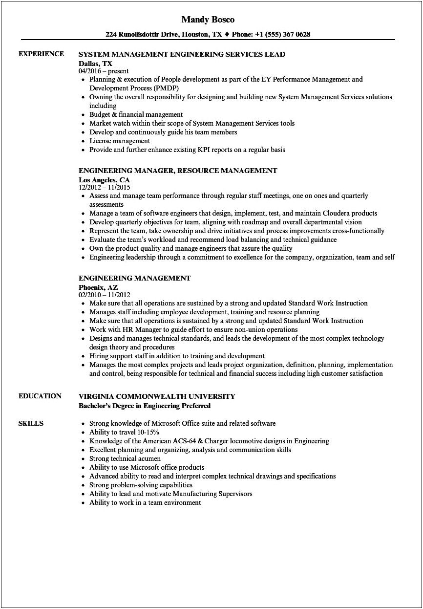 Sample Objectives Engineering In Resume College Student